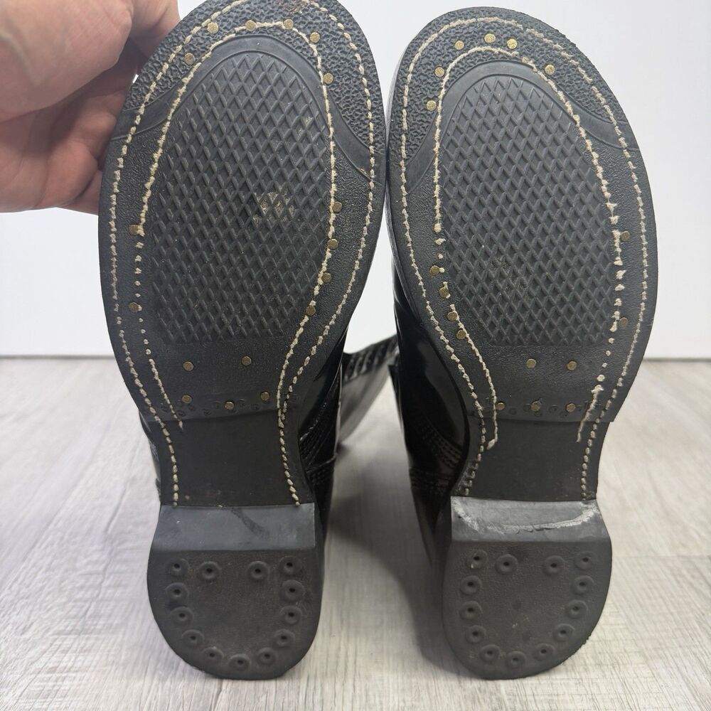 Vintage Corcoran 1500 Black Lace Up Jump Boots Mens 10 D No Laces EUC Leather E - Picture 11 of 11